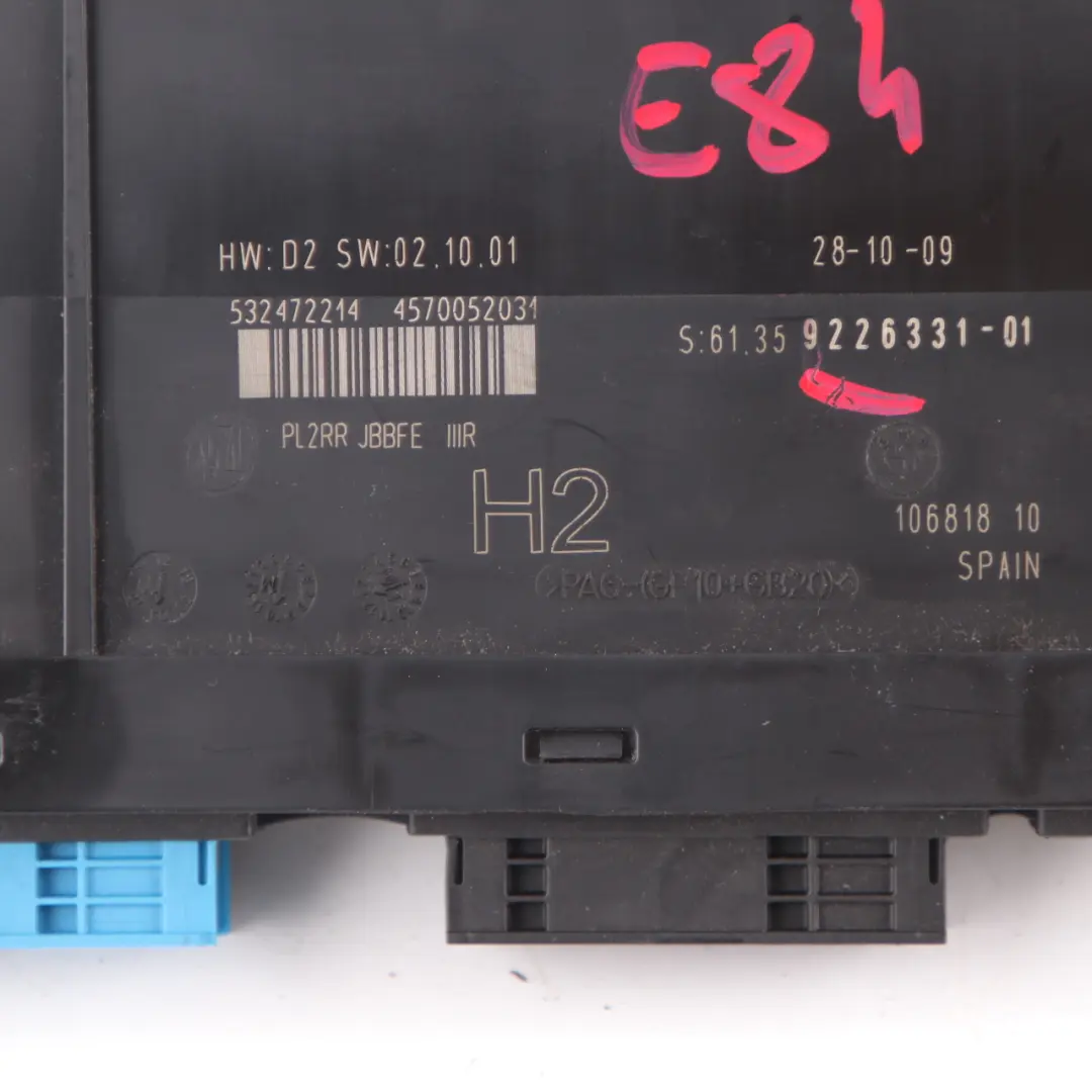 *BMW 1 er E87 LCI ECU Steuergeräte Karosseriesteuergerät Einheit H2 für mit Teilenummer 9226331 *BMW 1 er E87 LCI ECU Steuergeräte Karosseriesteuergerät Einheit H2 - SKU 9226331-2 - Teilenummer 9226331