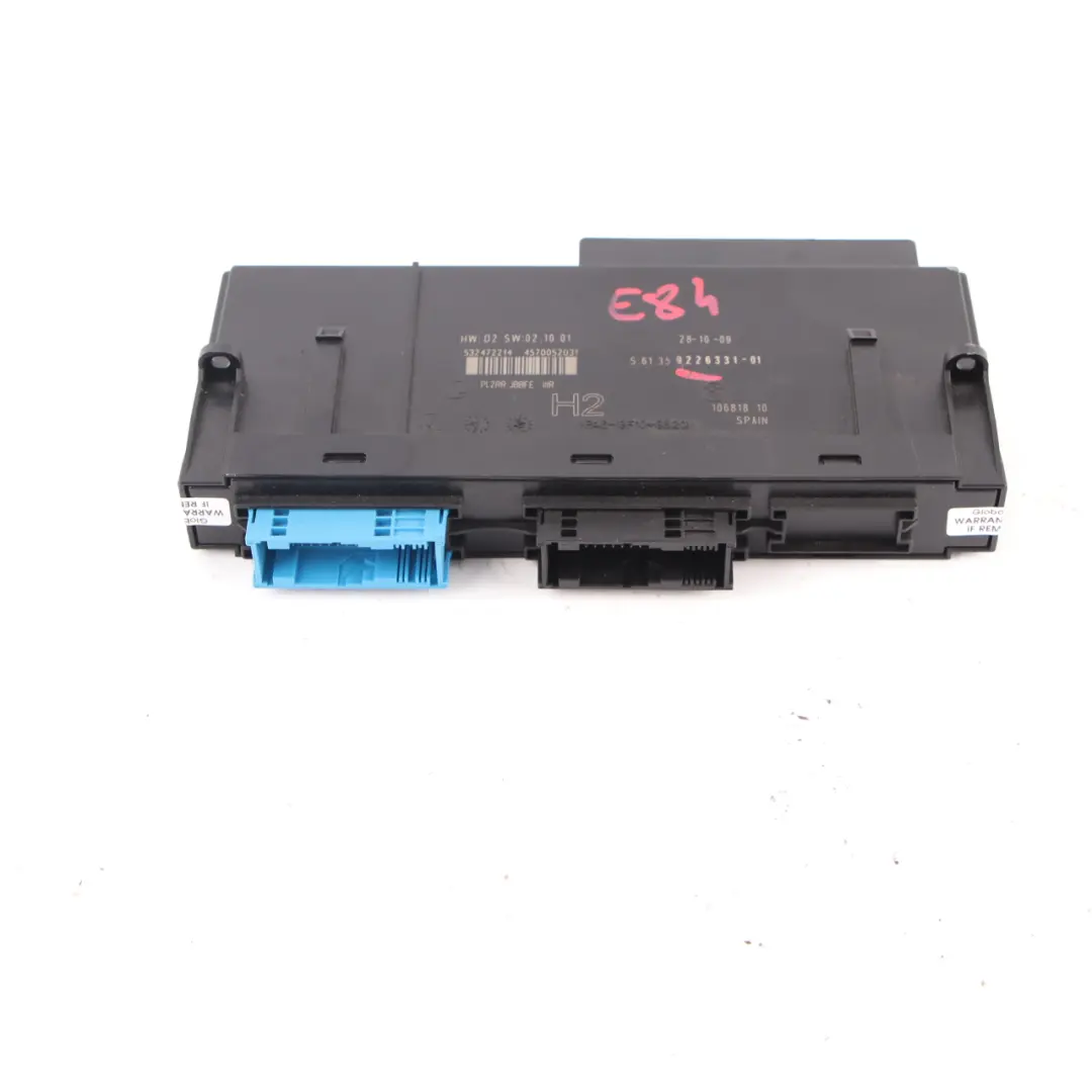 ECU Body Control Module Unit H2 PL2RR JBBFE IIIR to BMW X1 E84 with Part number 9226331 BMW X1 E84 ECU Body Control Module Unit H2 PL2RR JBBFE IIIR - SKU 9226331-2 - Part number 9226331