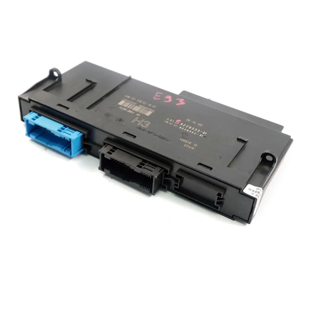BMW E93 ECU Módulo de Control Cuerpo H3 Caja Conexiones PL2RR JBBFE IIIR - SKU 9226333 - Número de pieza 9226333