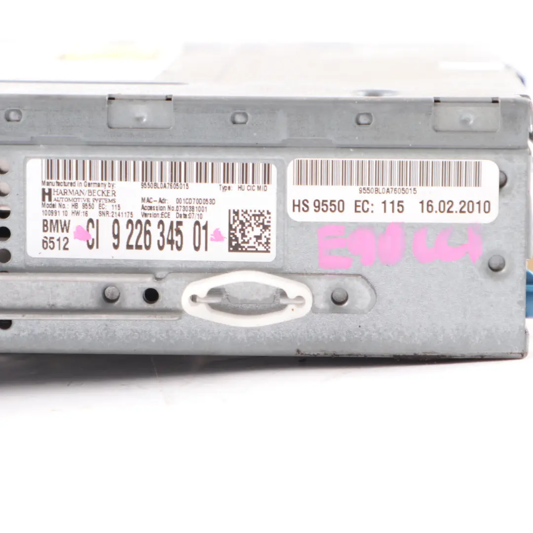  Navigation Head Unit BMW E81 E87 E90 LCI Auto Computer Sat Nav CIC 9273188 - SKU 9226345 - Teilenummer 9226345