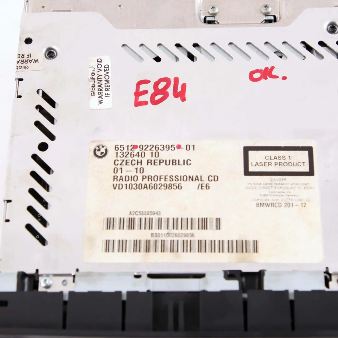 Radio CD Professional to BMW 1 3 Series E81 E87 E90 E91 E92 E93 LCI with Part number 9226395 BMW 1 3 Series E81 E87 E90 E91 E92 E93 LCI Radio CD Professional - SKU 9226395 - Part number 9226395