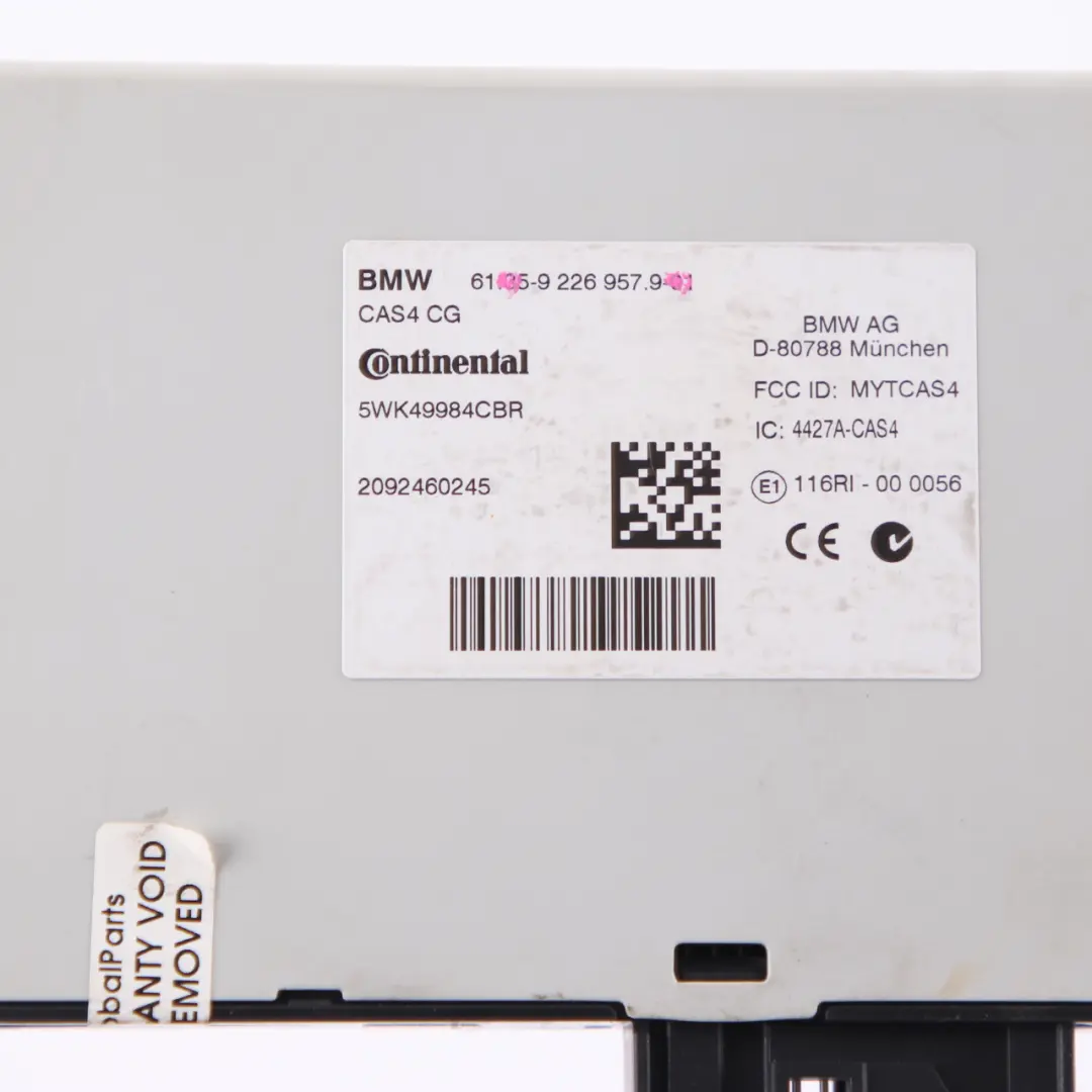 Control Unit BMW F01 F02 F07 F10 F11 CAS4 Key Reading Module to with Part number 9226957 Control Unit BMW F01 F02 F07 F10 F11 CAS4 Key Reading Module - SKU 9226957 - Part number 9226957