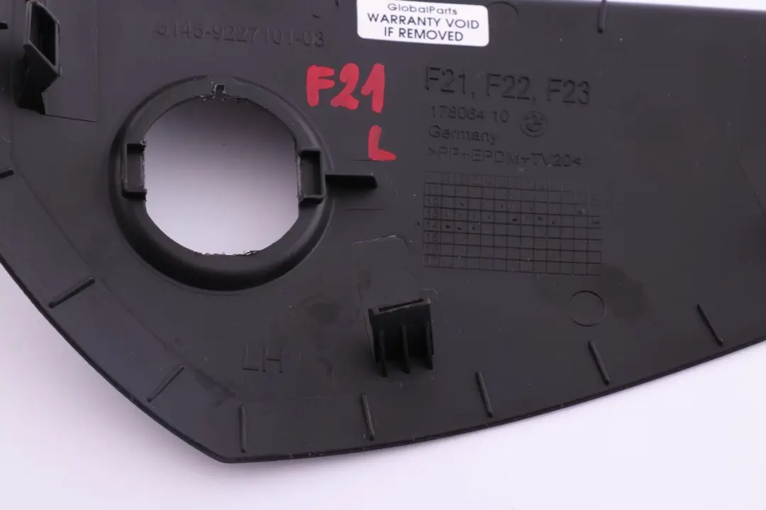 Dashboard Trim Left N/S to BMW 1 2 Series F21 F22 F23 LCi Cover Dash with Part number 9227101 BMW 1 2 Series F21 F22 F23 LCi Cover Dash Dashboard Trim Left N/S - SKU 9227101 - Part number 9227101