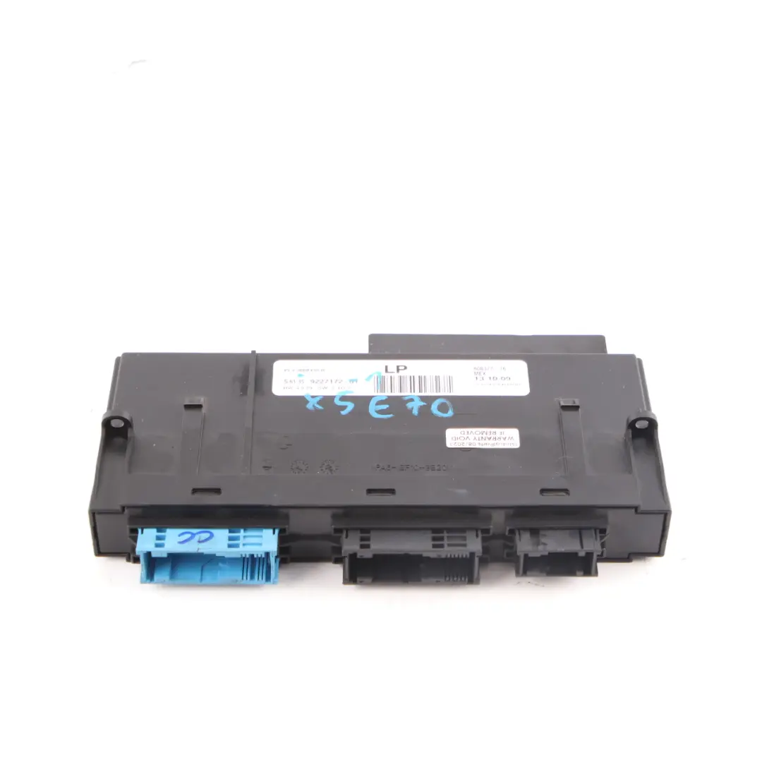 BMW X5 E70 ECU Body Control Module Unit Junction Box PL4 JBBFEIII R - SKU 9227172-1 - Part number 9227172