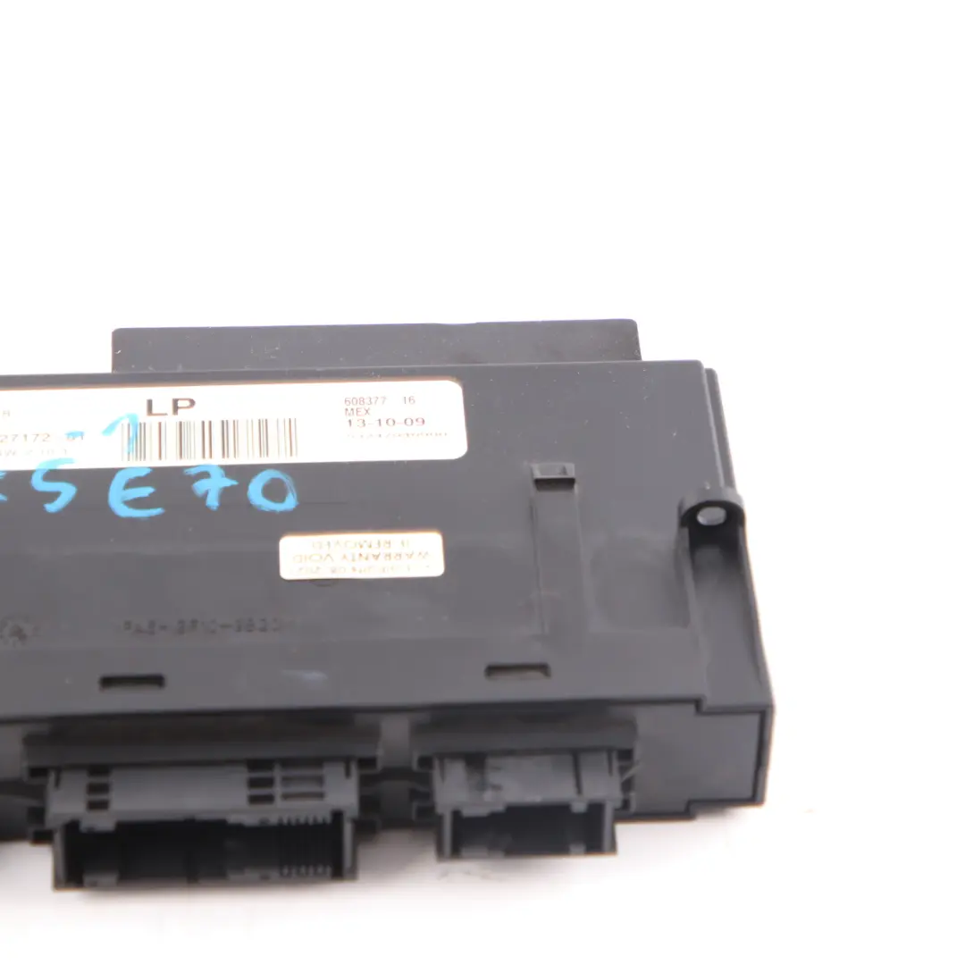 BMW X5 E70 ECU Body Control Module Unit Junction Box PL4 JBBFEIII R - SKU 9227172-1 - Part number 9227172