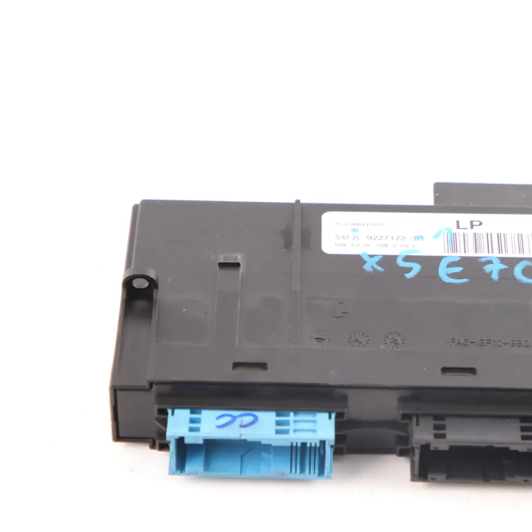 BMW X5 E70 ECU Body Control Module Unit Junction Box PL4 JBBFEIII R - SKU 9227172-1 - Part number 9227172
