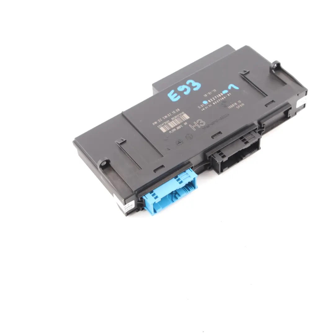 Corpo Modulo di controllo PL2RR JBBFE IIIR H3 Scatola giunzione per BMW E93 con numero di parte 9227186 BMW E93 Corpo Modulo di controllo PL2RR JBBFE IIIR H3 Scatola giunzione - SKU 9227186-1 - Numero di parte 9227186