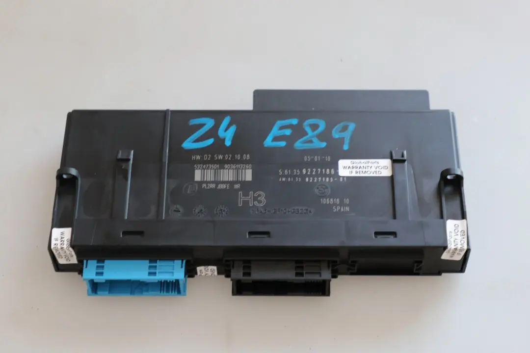 BMW Z4 Series E89 ECU Body Control Module H3 Junction Box 6135 - SKU 9227186 - Part number 9227186