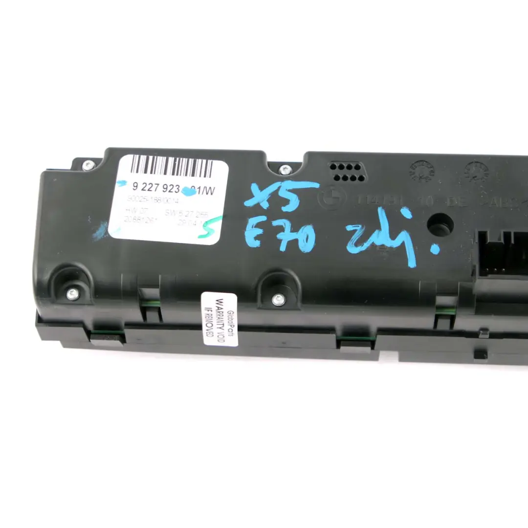 Conditioning Automatic Switch Control Unit Module High to BMW X5 E70 Air with Part number 9178065 BMW X5 E70 Air Conditioning Automatic Switch Control Unit Module High - SKU 9227923 - Part number 9178065