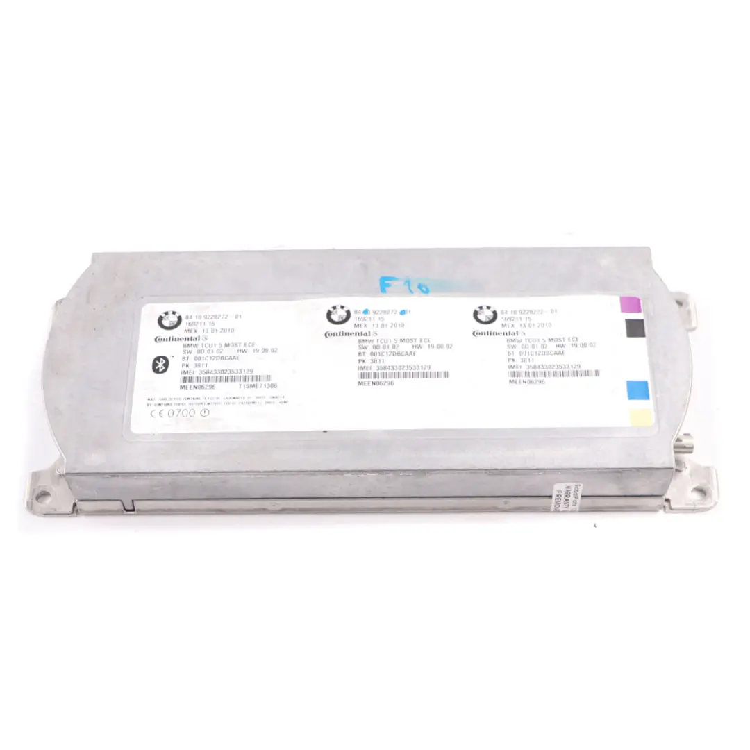 Module Télématique Unité de Contrôle Bluetooth ECU pour BMW F01 F07 F10 F12 à propos du numéro de pièce 9228272 BMW F01 F07 F10 F12 Module Télématique Unité de Contrôle Bluetooth ECU - SKU 9228272 - Numéro de pièce 9228272