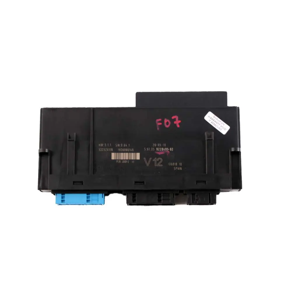 BMW F07 GT ECU Body Control Module Junction Box V12 PL2 JBBFE III - SKU 9228495 - Part number 9228495