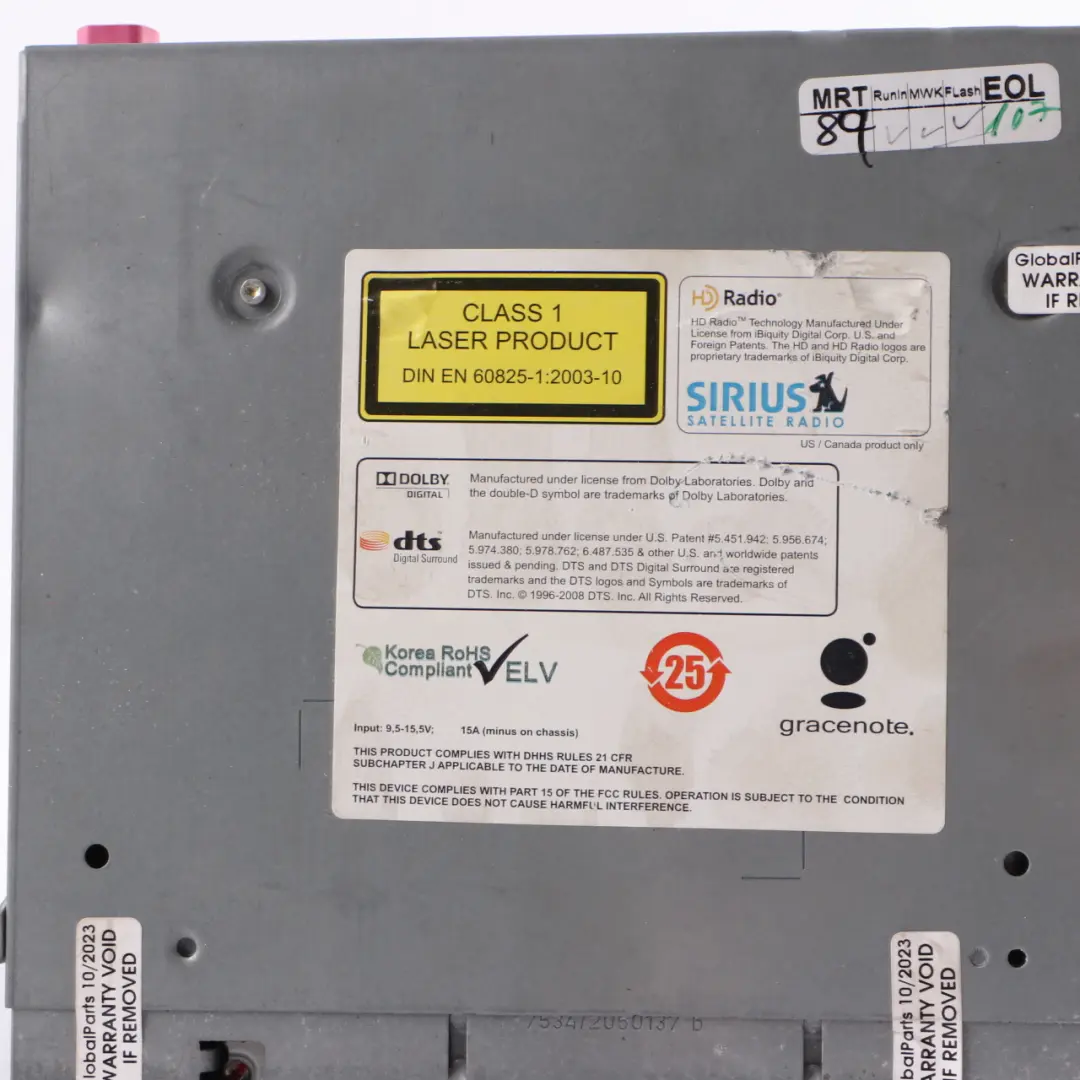 Radio Lettore CD BMW F10 F11 F13 Navigazione ECE Sat Nav principale per con numero di parte 9228914 Radio Lettore CD BMW F10 F11 F13 Navigazione ECE Sat Nav principale - SKU 9228914 - Numero di parte 9228914