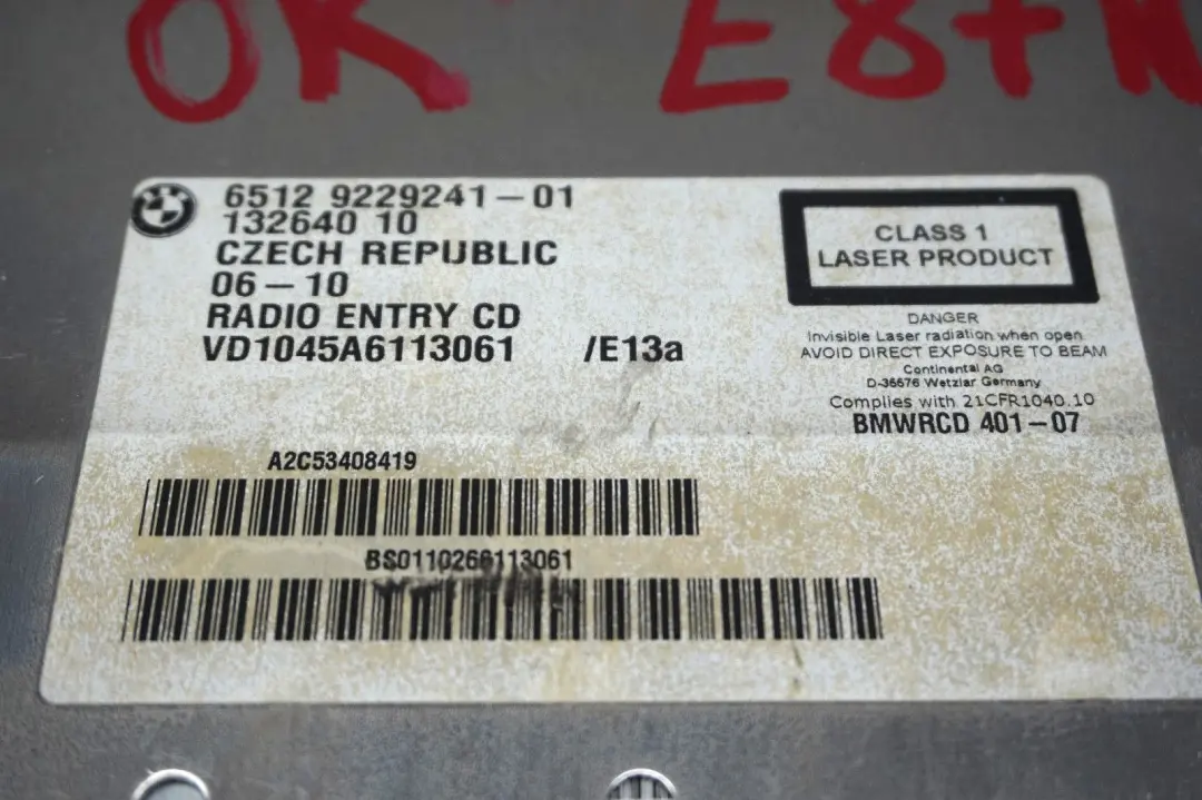 BMW E81 E87 E90 E91 LCI CD Radio Samochodowe Business - SKU 9229241 - Numer Części 9229241