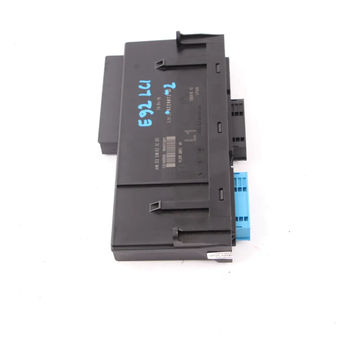 BMW E92 LCI Module de contrôle de la carrosserie L1 PL2RR JBBFE IIIR - SKU 9229872-2 - Numéro de pièce 9229872