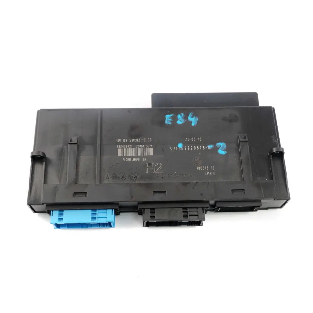BMW X1 E84 ECU Body Control Module Junction Box H2 PL2RR JBBFE IIIR - SKU 9229878-2 - Part number 9229878