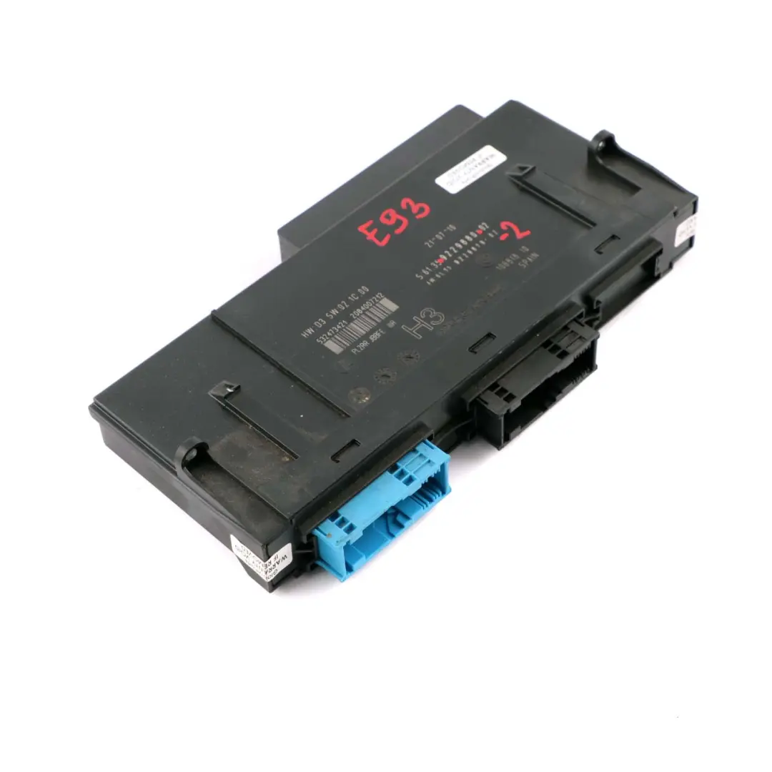BMW E93 ECU Body Control Module H3 Junction Box PL2RR JBBFE IIIR - SKU 9229880-2 - Part number 9229880