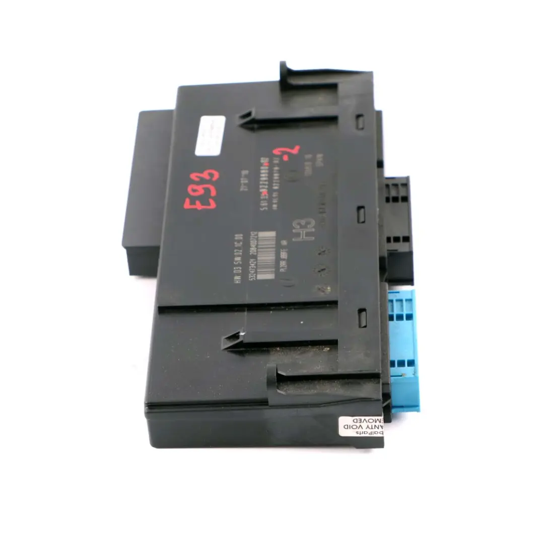 BMW E93 ECU Corps Contrôle Modul H3 Boîte jonction PL2RR JBBFE IIIR - SKU 9229880-2 - Numéro de pièce 9229880