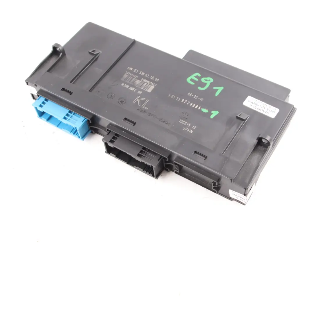 BMW E91 Touring Body Control Module Unit Junction Box KL PL2RR JBBFE - SKU 9229885-1 - Part number 9229885