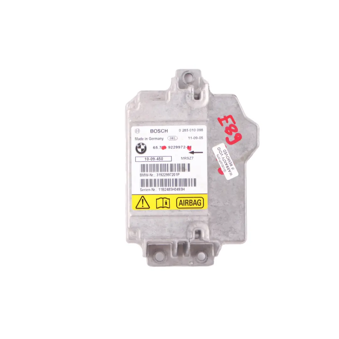  Module BMW Z4 E89 Convertible Cabrio ECU Control Unit Controller - SKU 9229972 - Part number 9229972