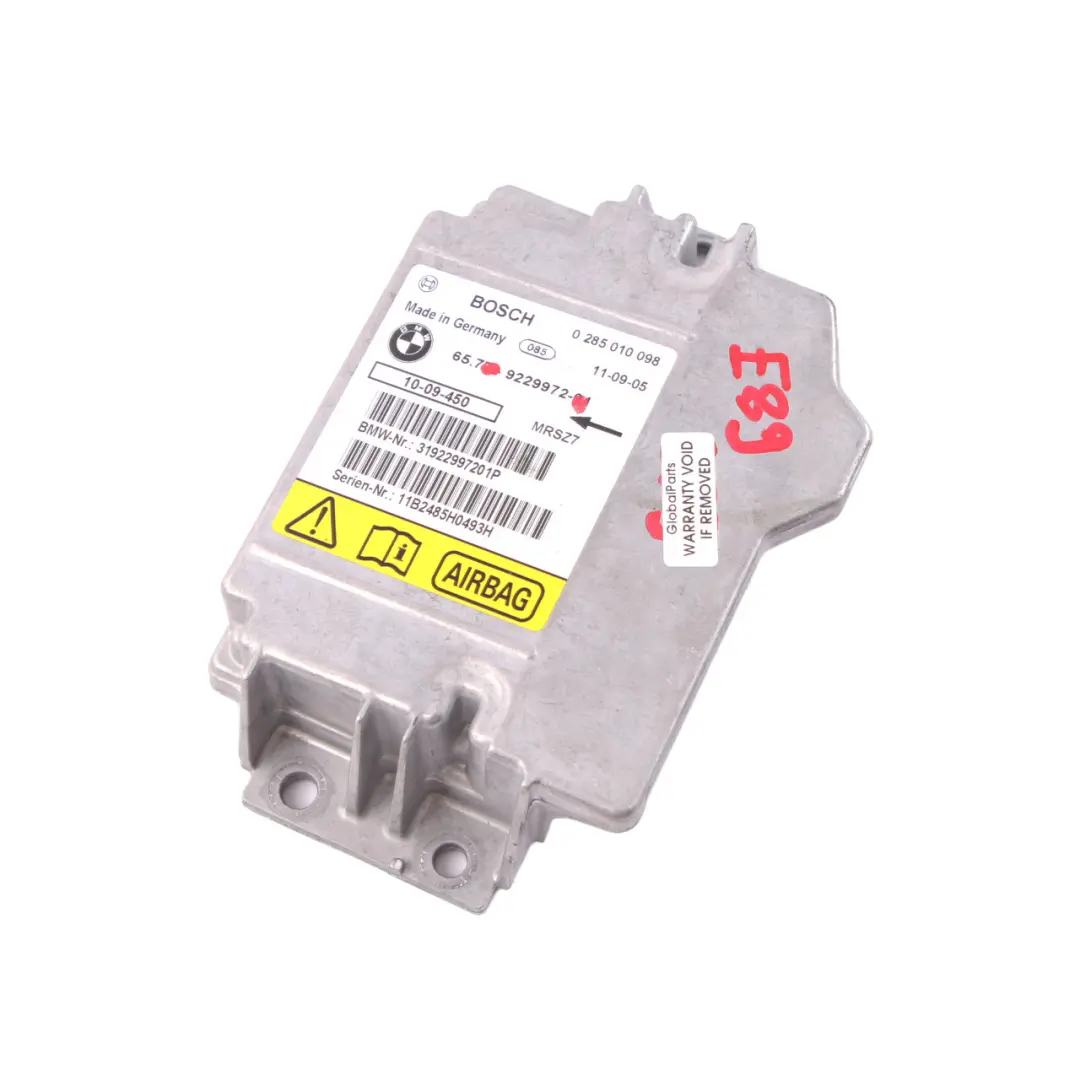  Modulo BMW Z4 E89 Cabrio Cabrio ECU Unità di controllo Controller - SKU 9229972 - Numero di parte 9229972