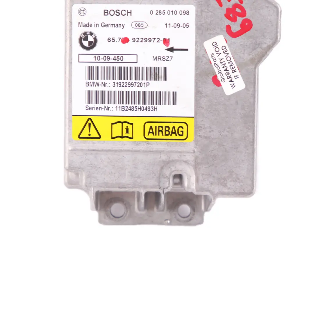  Módulo BMW Z4 E89 Cabrio Convertible ECU Unidad de Control Controlador - SKU 9229972 - Número de pieza 9229972