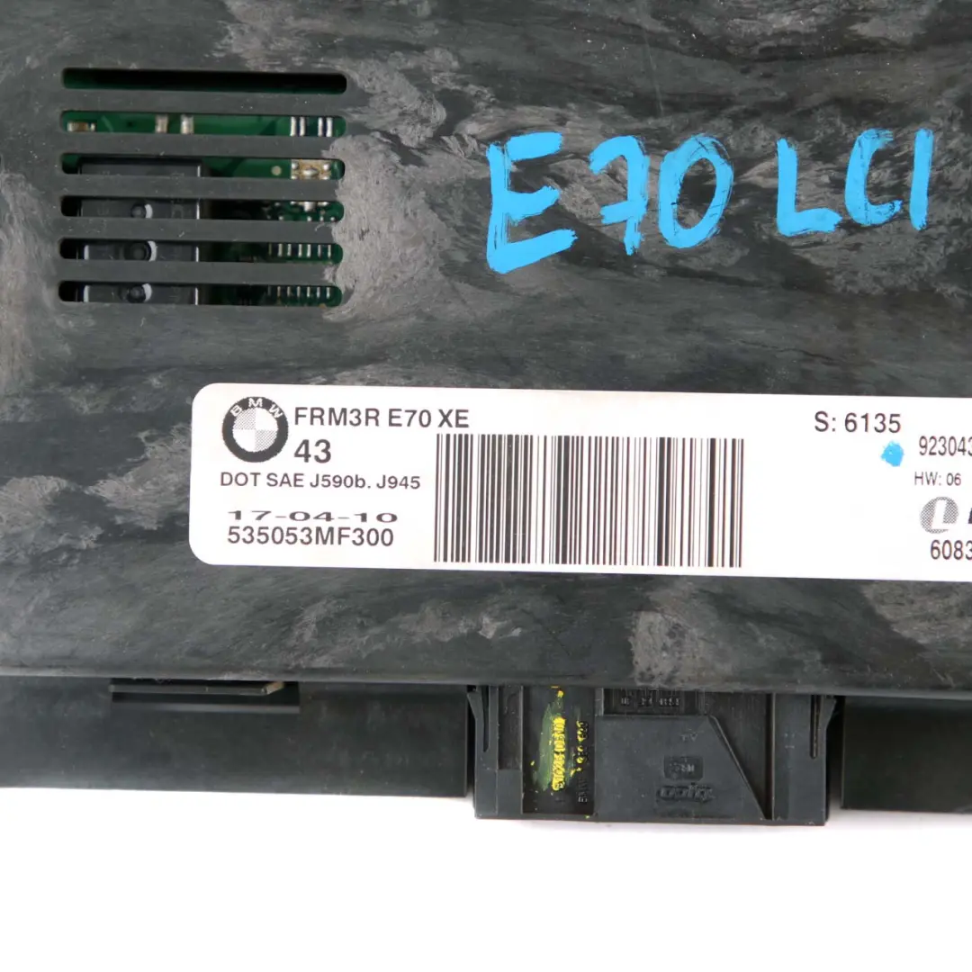 Moduł Sterownik Oświetlenia Lear FRM3R VDM do BMW X5 E70 o numerze 9230432 BMW X5 E70 Moduł Sterownik Oświetlenia Lear FRM3R VDM - SKU 9230432 - Numer Części 9230432