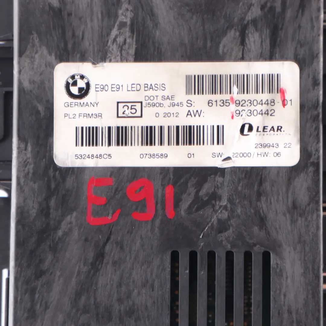 Footwell Light Control Module LED Basis PL2 FRM3R Lear Unit to BMW E91 with Part number 9230448 BMW E91 Footwell Light Control Module LED Basis PL2 FRM3R Lear Unit - SKU 9230448-1 - Part number 9230448