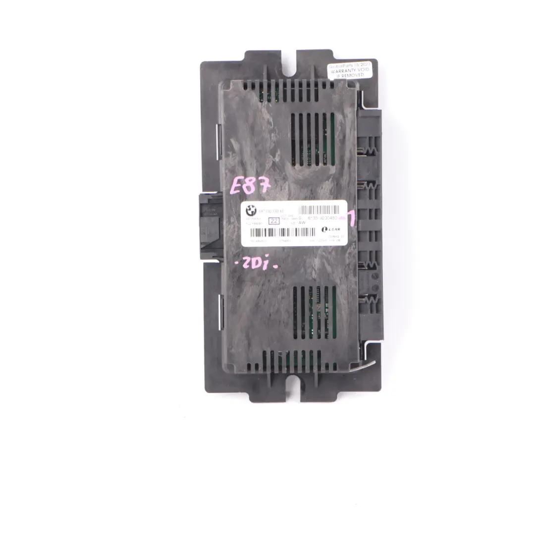 Footwell Light Control Unit Module ECU Lear FRM3R PL2 to BMW E87 with Part number 9230450 BMW E87 Footwell Light Control Unit Module ECU Lear FRM3R PL2 - SKU 9230450-1 - Part number 9230450