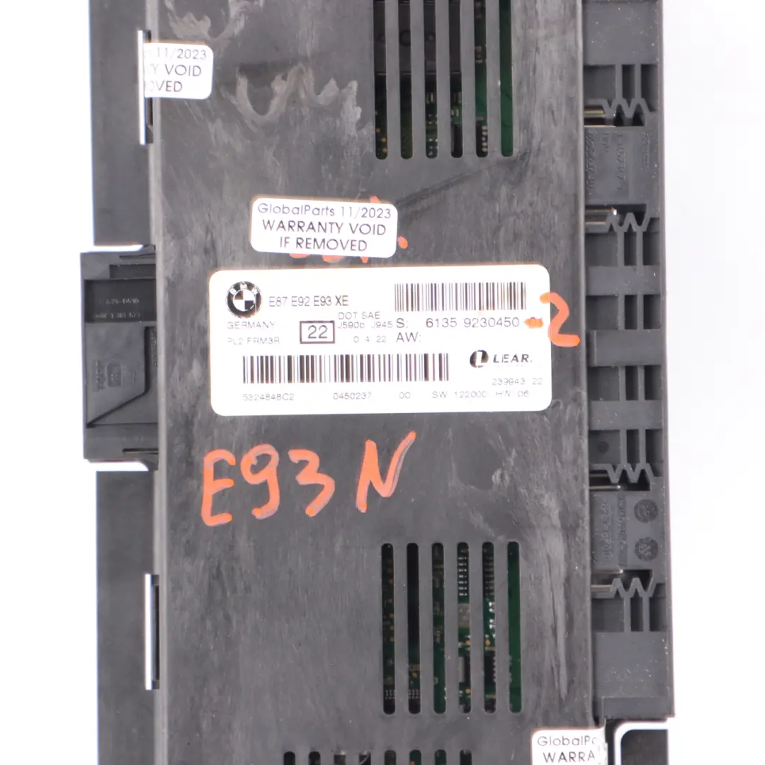 BMW E93 LCI Footwell Light Control Unit Module Lear FRM3R PL2 - SKU 9230450-2 - Part number 9230450