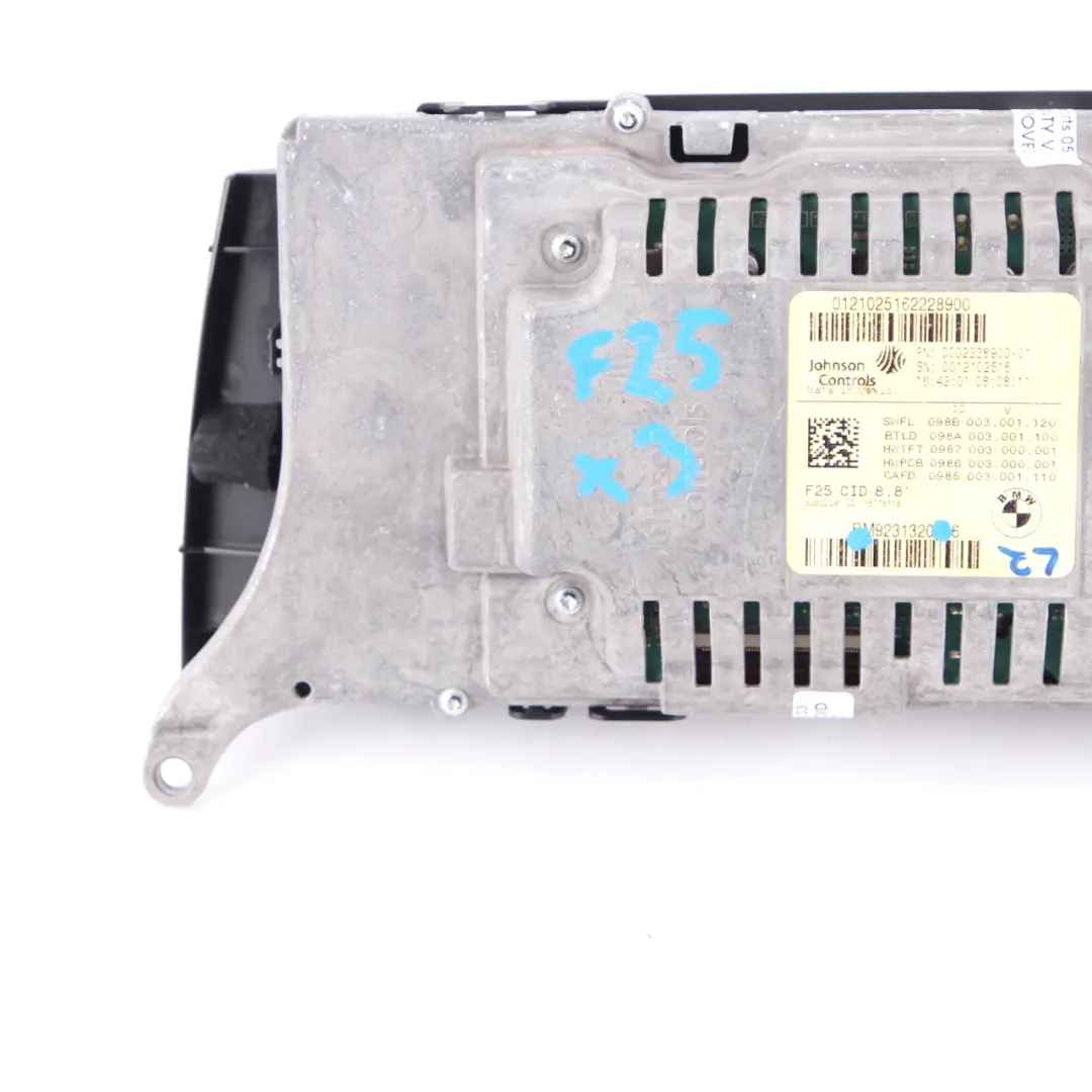 BMW X3 F25 X4 F26 Onboard Zentralan Zeige Bildschirm 9231321 - SKU 9231320 - Teilenummer 9231320