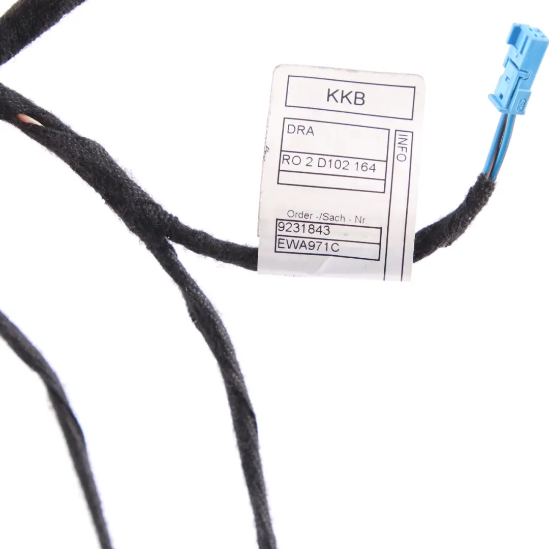 Door Cable Mini R55 R56 LCI Wiring Loom Front Right Passenger Side to with Part number 9231843 Door Cable Mini R55 R56 LCI Wiring Loom Front Right Passenger Side - SKU 9231843 - Part number 9231843