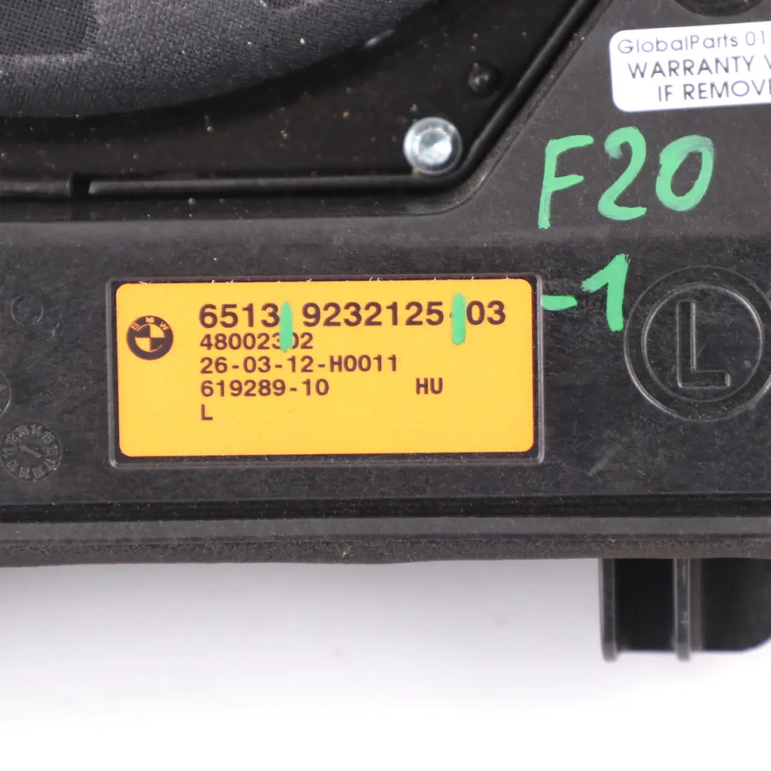 BMW F20 F21 F22 Left N/S Central Bass Hi-Fi Speaker Harman Kardon - SKU 9232125-1 - Part number 9232125