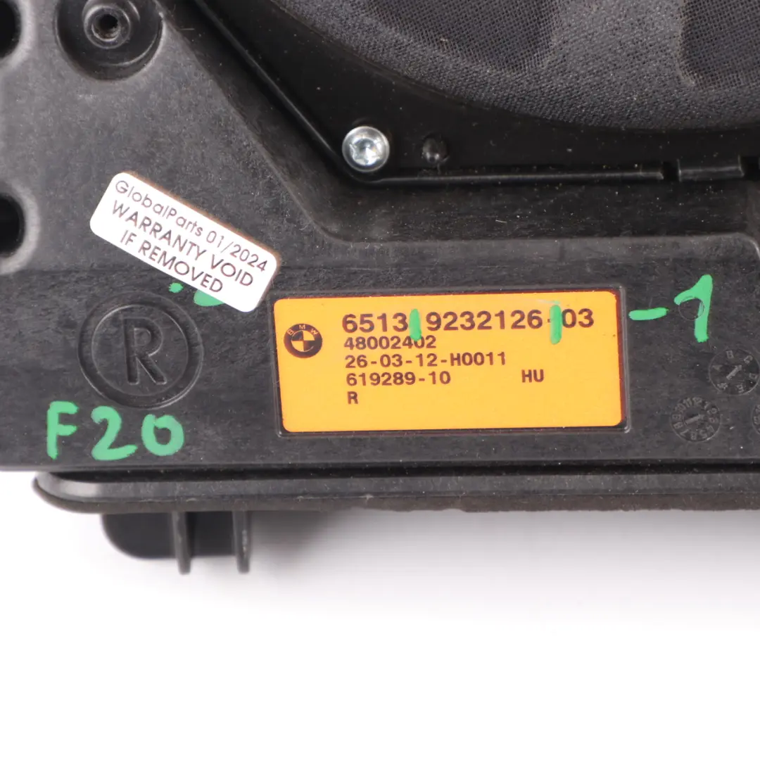 Right O/S Central Bass Hi-Fi Speaker Harman Kardon to BMW F20 F21 F22 with Part number 9232126 BMW F20 F21 F22 Right O/S Central Bass Hi-Fi Speaker Harman Kardon - SKU 9232126-1 - Part number 9232126