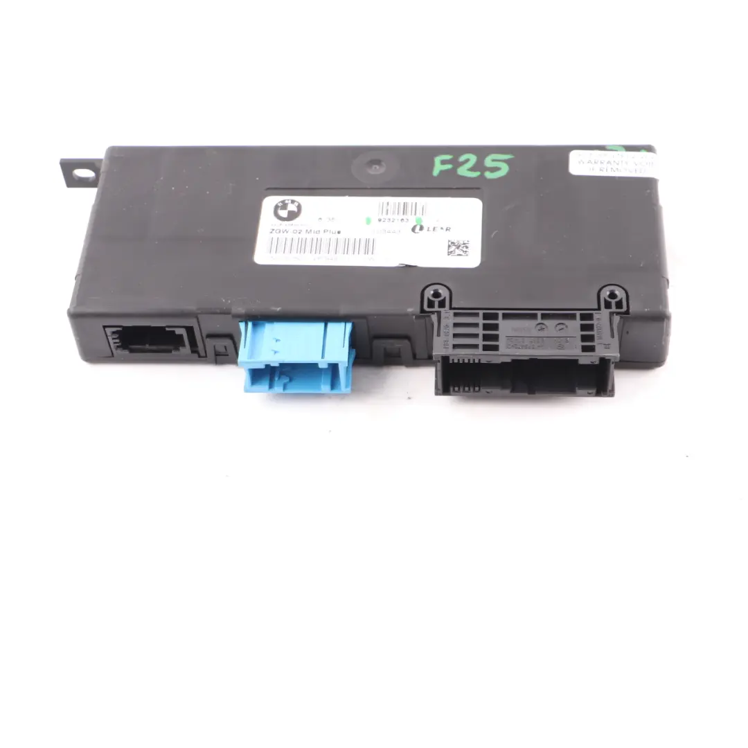 Central Gateway Module Control Unit Lear ZGW-02 Lear to BMW X3 F25 with Part number 9232163 BMW X3 F25 Central Gateway Module Control Unit Lear ZGW-02 Lear - SKU 9232163 - Part number 9232163