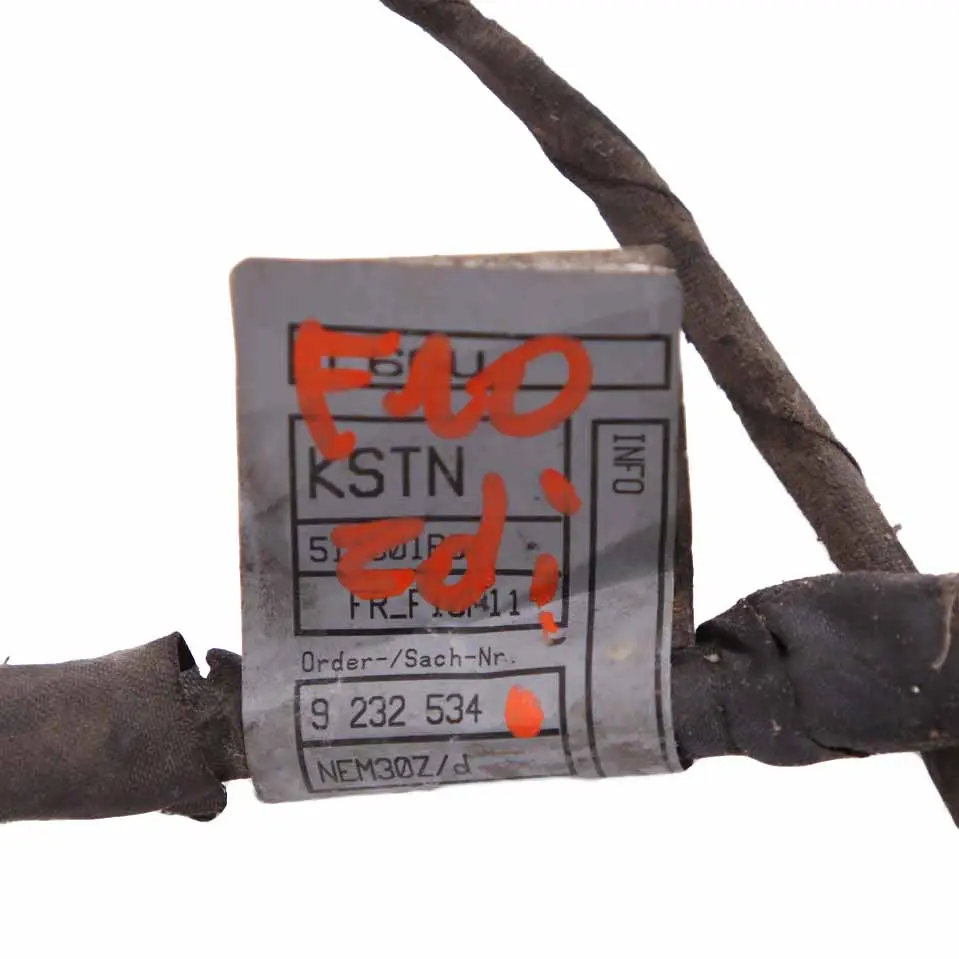 BMW F10 F11 Parachoques Delantero PDC Cableado Loom Arnés - SKU 9232534 - Número de pieza 9232534