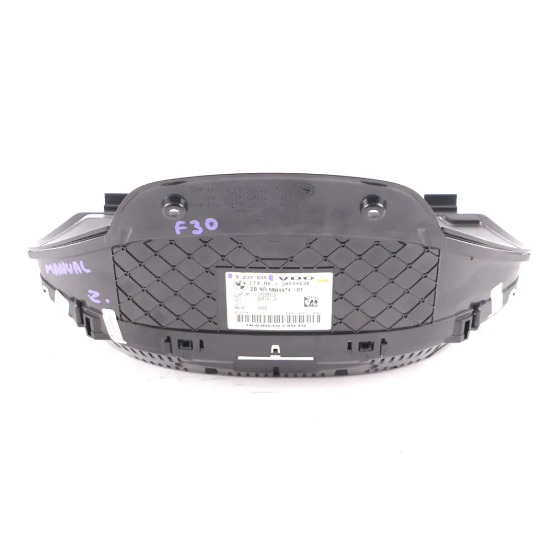  Instrument Cluster BMW F30 F31 Petrol Gauge Speedo RPM Manual MPH 9232895 - SKU rhd-9232895 - Part number 6804974