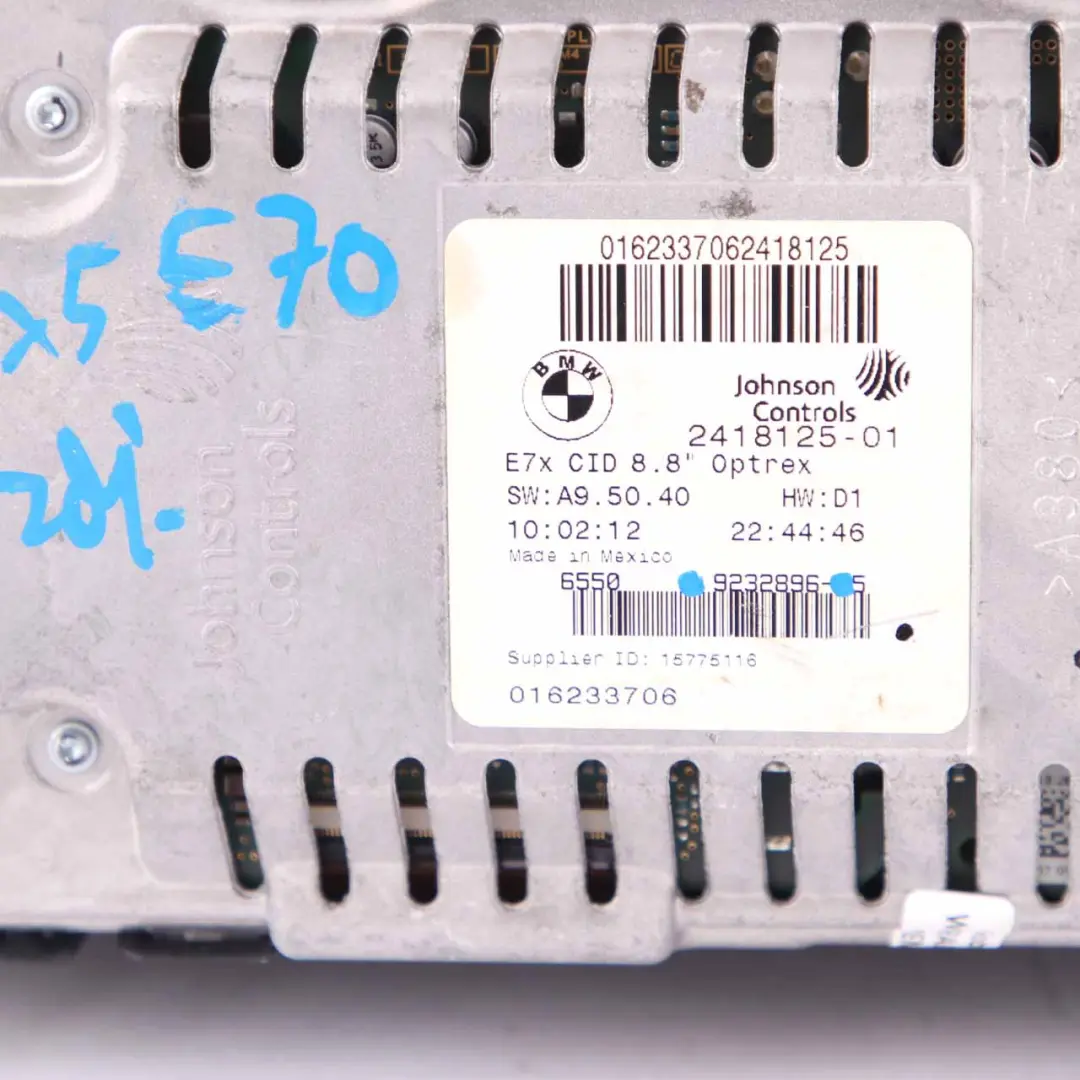 Wyświetlacz Ekran Nawigacji 8,8" do BMW X5 X6 E70 o numerze 9224959 BMW X5 X6 E70 Wyświetlacz Ekran Nawigacji 8,8" - SKU 9232896 - Numer Części 9224959
