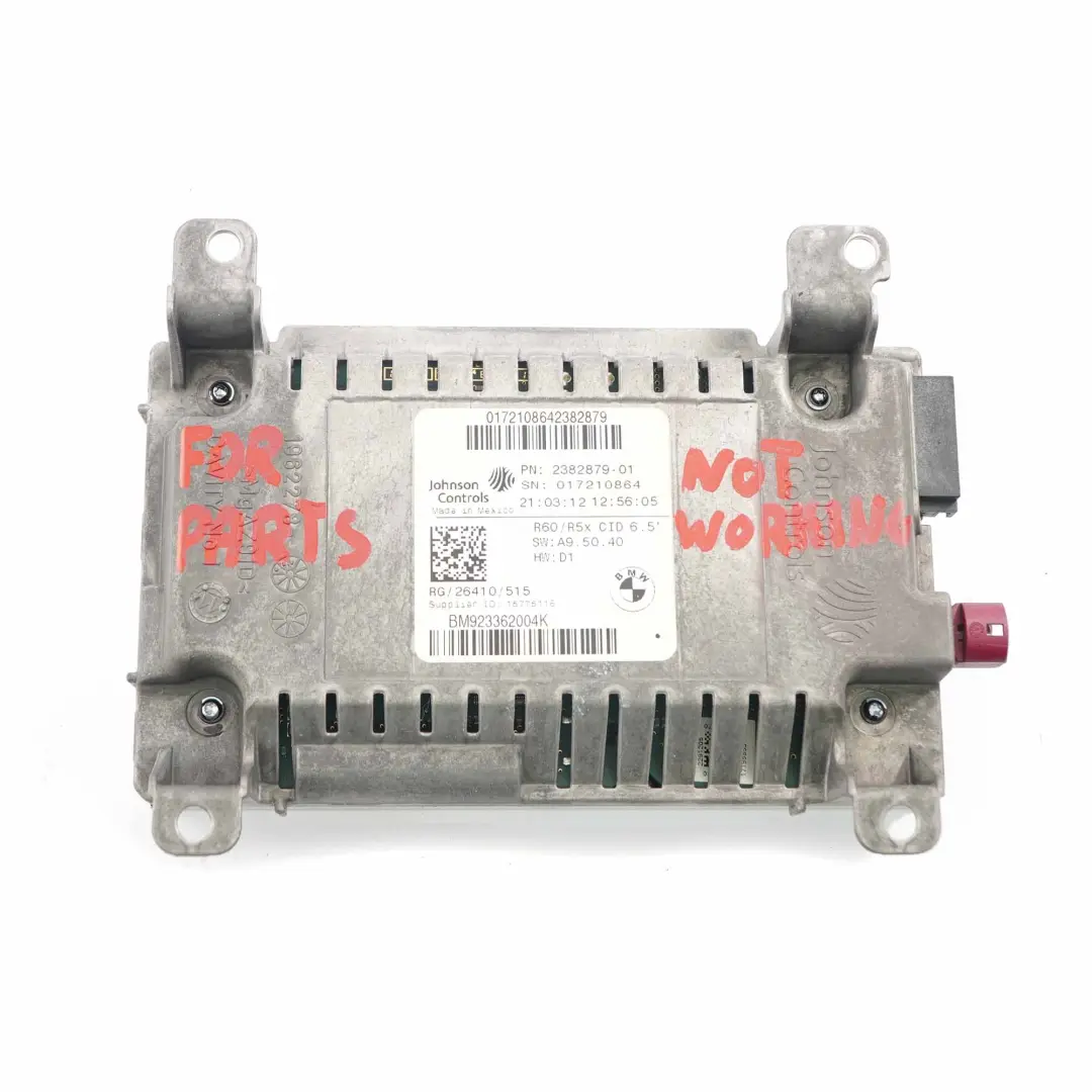  Schermo Visualizzazione Mini R56 LCI R60 Cruscotto Monitor Centrale - SKU 9233620-1 - Numero di parte 9233620