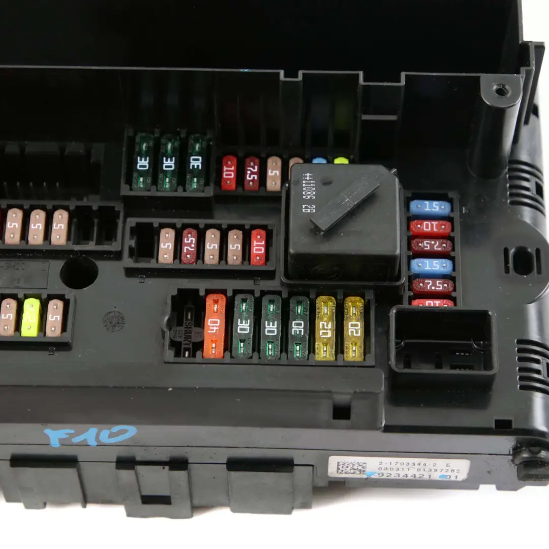Fuse Box BMW F01 F02 F07 F10 F11 Power Distribution Front to with Part number 9234421 Fuse Box BMW F01 F02 F07 F10 F11 Power Distribution Front - SKU 9234421 - Part number 9234421