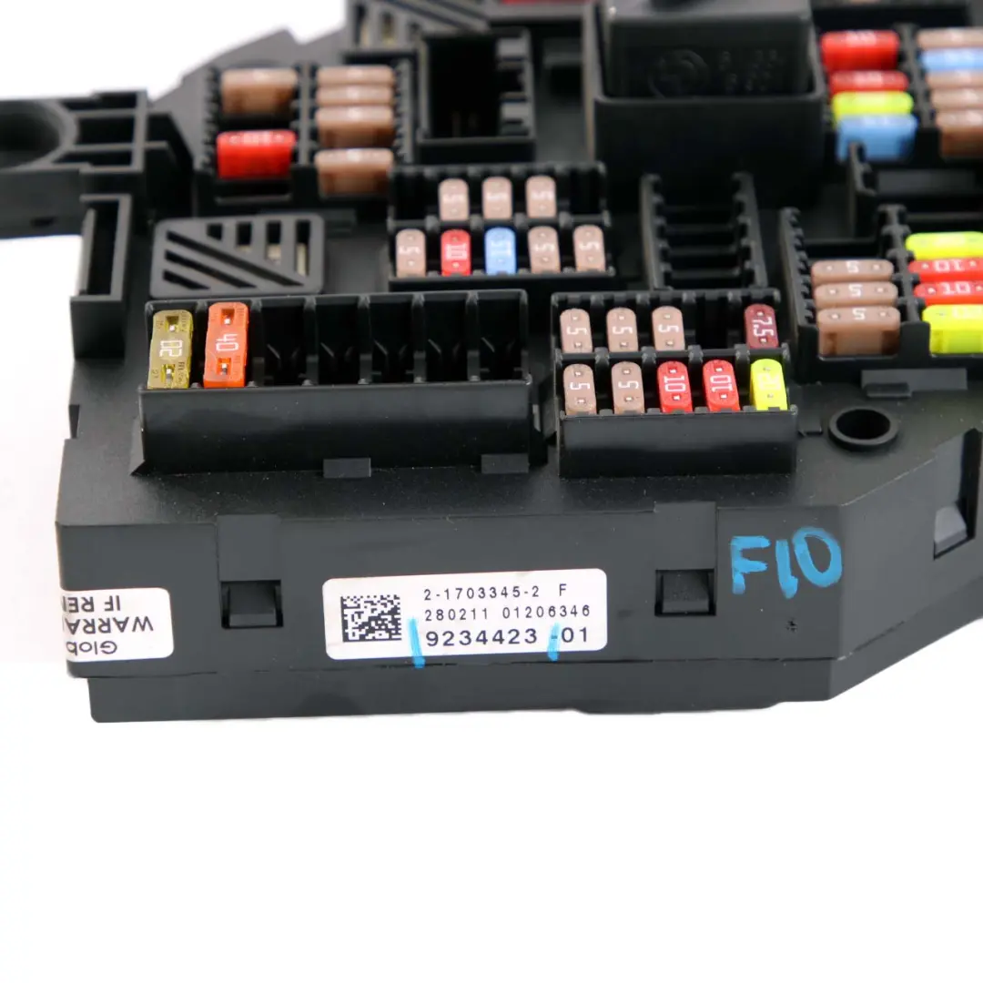 BMW 5 7 F01 F02 F10 F11 Rear Power Distribution Fuse Relay Box - SKU 9234423 - Part number 9234423