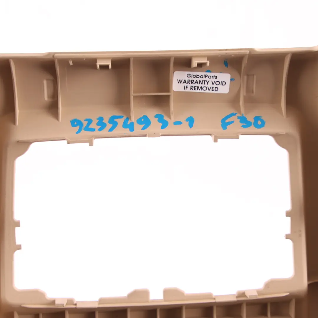  Trim Centre Console BMW F30 F31 F32 Covering Rear Veneto Beige Lighter - SKU 9235493-1 - Part number 9235493
