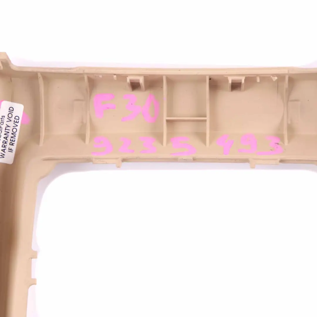 BMW F30 F31 F32 Capot Console Centrale Arriere Noir 9218908 - SKU 9235493 - Numéro de pièce 9235493