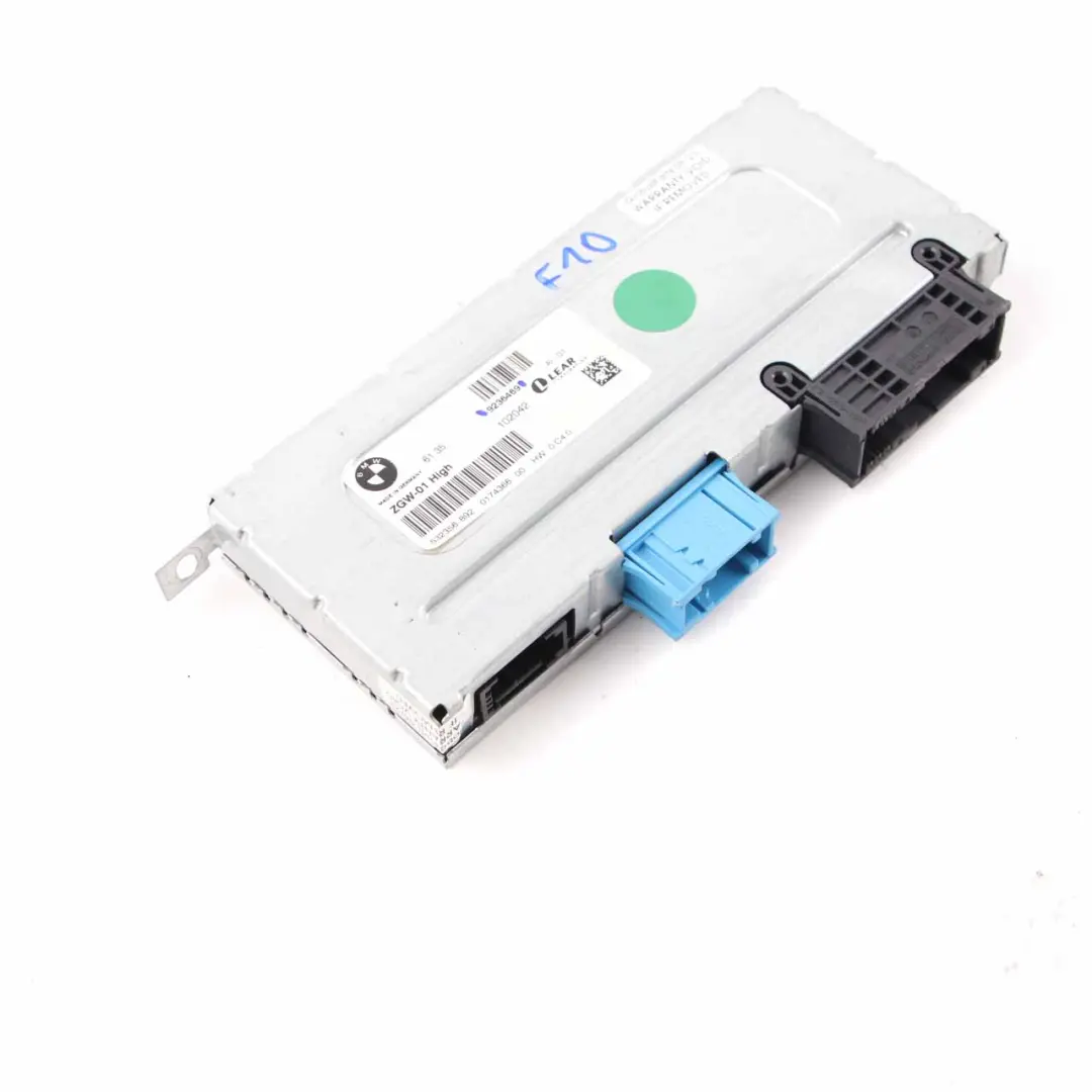 Gateway Module BMW F10 F11 Central Control Unit Lear ZGW-01 High to with Part number 9236469 Gateway Module BMW F10 F11 Central Control Unit Lear ZGW-01 High - SKU 9236469 - Part number 9236469