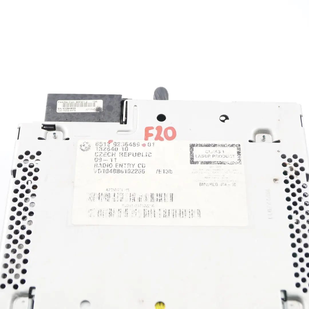 BMW F20 F30 Business Radio CD Player Steuergerät Modul Kopf - SKU 9236489 - Teilenummer 9236489