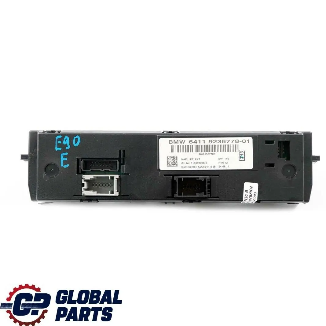 BMW 1 3 Series E81 E87 E90 LCI E91 E92 Air Conditioning Control Switch - SKU 9236778 - Part number 9236778