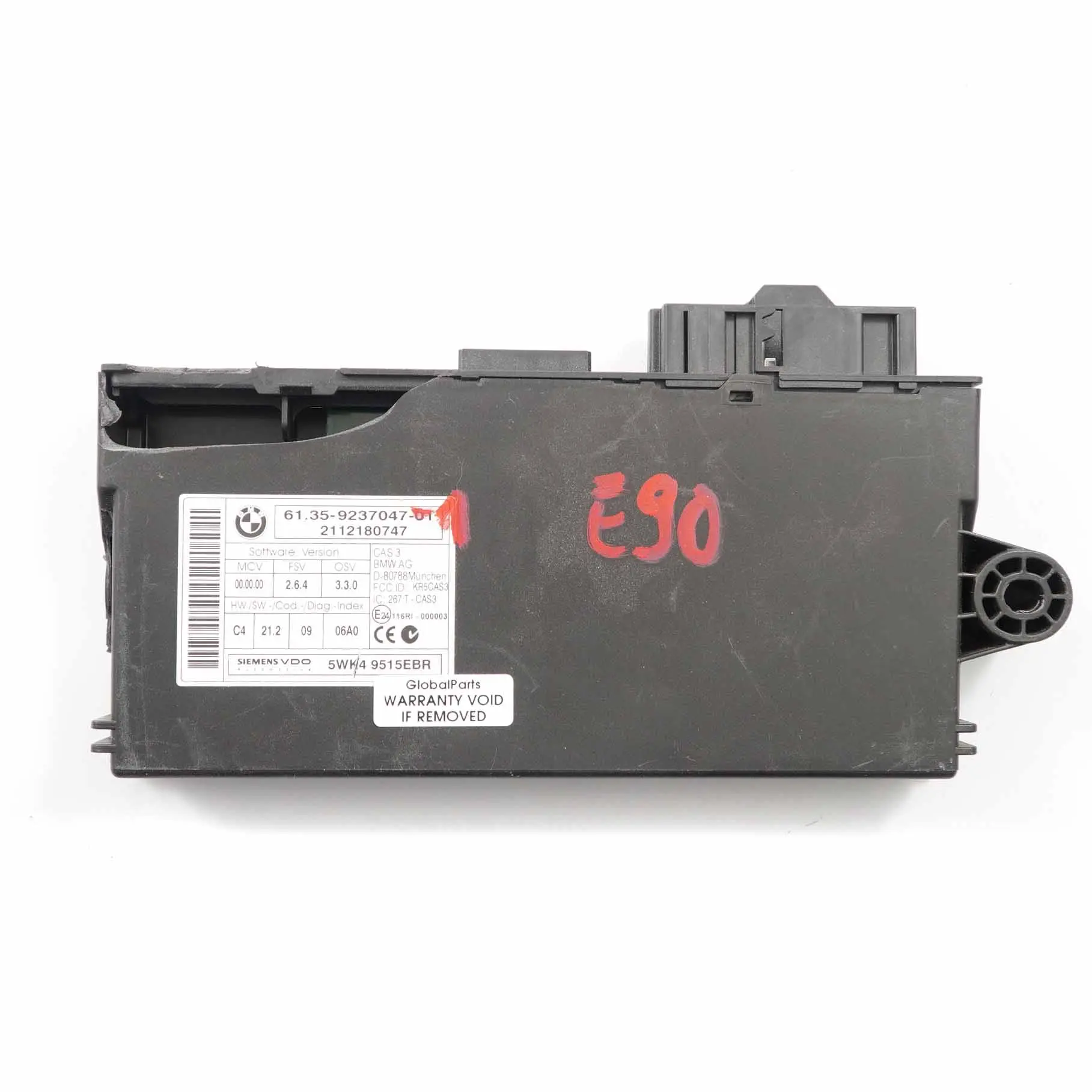 BMW E60 E87 E90 CAS 3 ECU Unità di controllo Modulo di lettura chiave 9237047