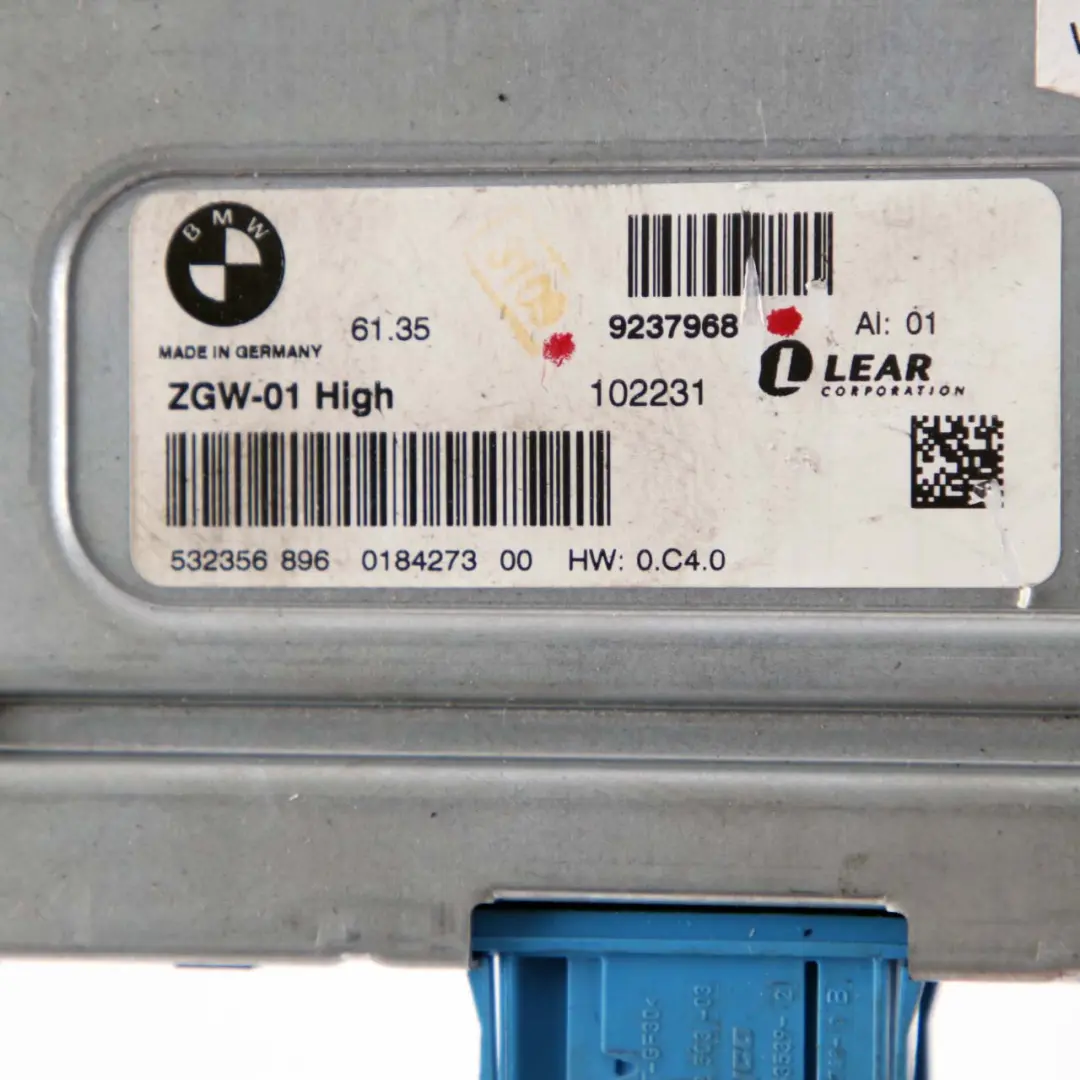 BMW F07 GT Central Gateway Module ECU Control Unit Lear ZGW-01 High - SKU 9237968 - Part number 9237968