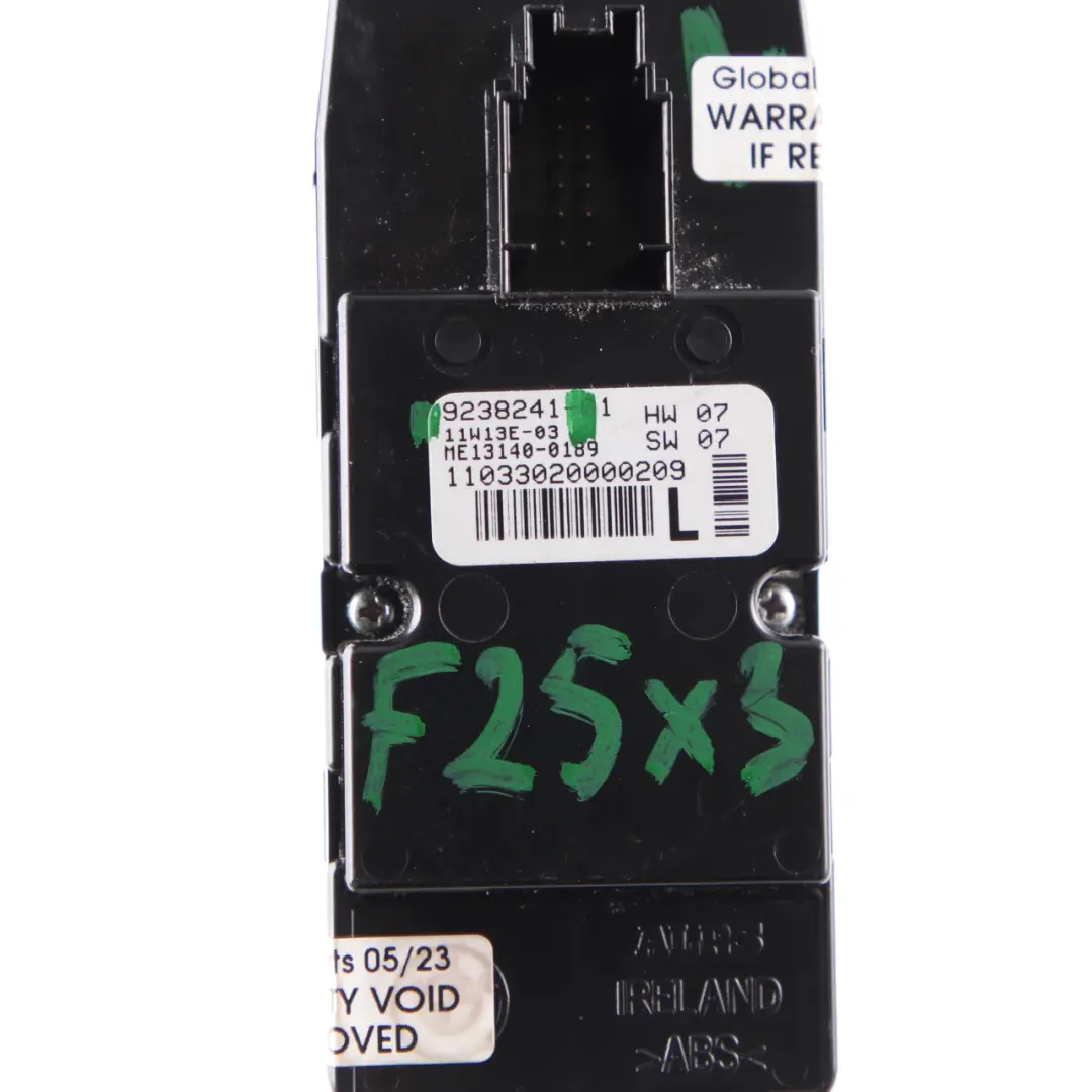 Interruptor elevación BMW F25 Puerta Ventana Control Operación Módulo para con número de pieza 9238241 Interruptor elevación BMW F25 Puerta Ventana Control Operación Módulo - SKU 9238241 - Número de pieza 9238241