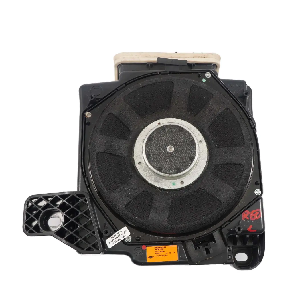 Altavoz HiFi Izquierdo Central Bajos Harman Kardon 9194844 para Mini Countryman R60 con número de pieza 9239777 Mini Countryman R60 Altavoz HiFi Izquierdo Central Bajos Harman Kardon 9194844 - SKU 9239777 - Número de pieza 9239777