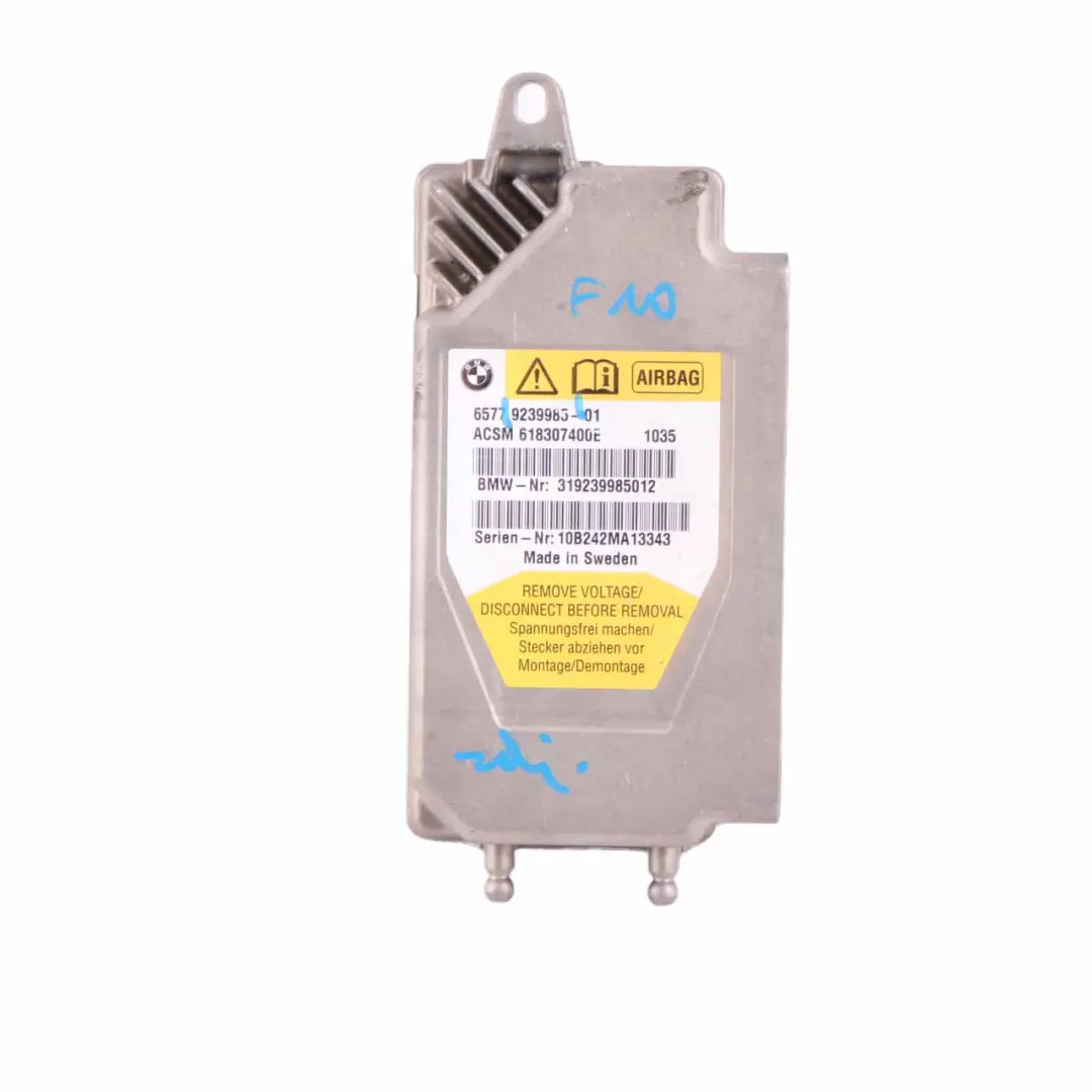 Control Unit ECU Module Airbag Safety Unit to BMW F10 F11 with Part number 9248096 BMW F10 F11 Control Unit ECU Module Airbag Safety Unit - SKU 9239985 - Part number 9248096